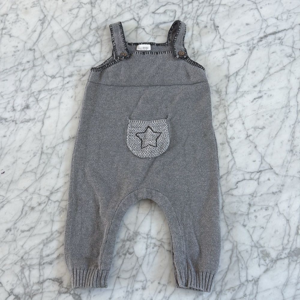Next Baby Knit Star Patch Romper Sz 9-12 Mo